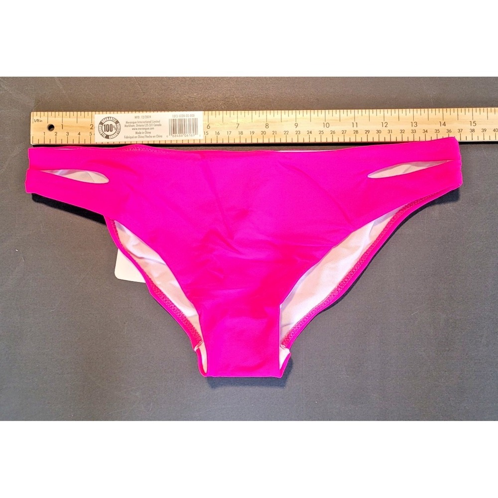 Woman Medium Hot Pink Bikini, Top/Low Rise Brazilian  Bottom‎ 2 Piece - Picture 7 of 10